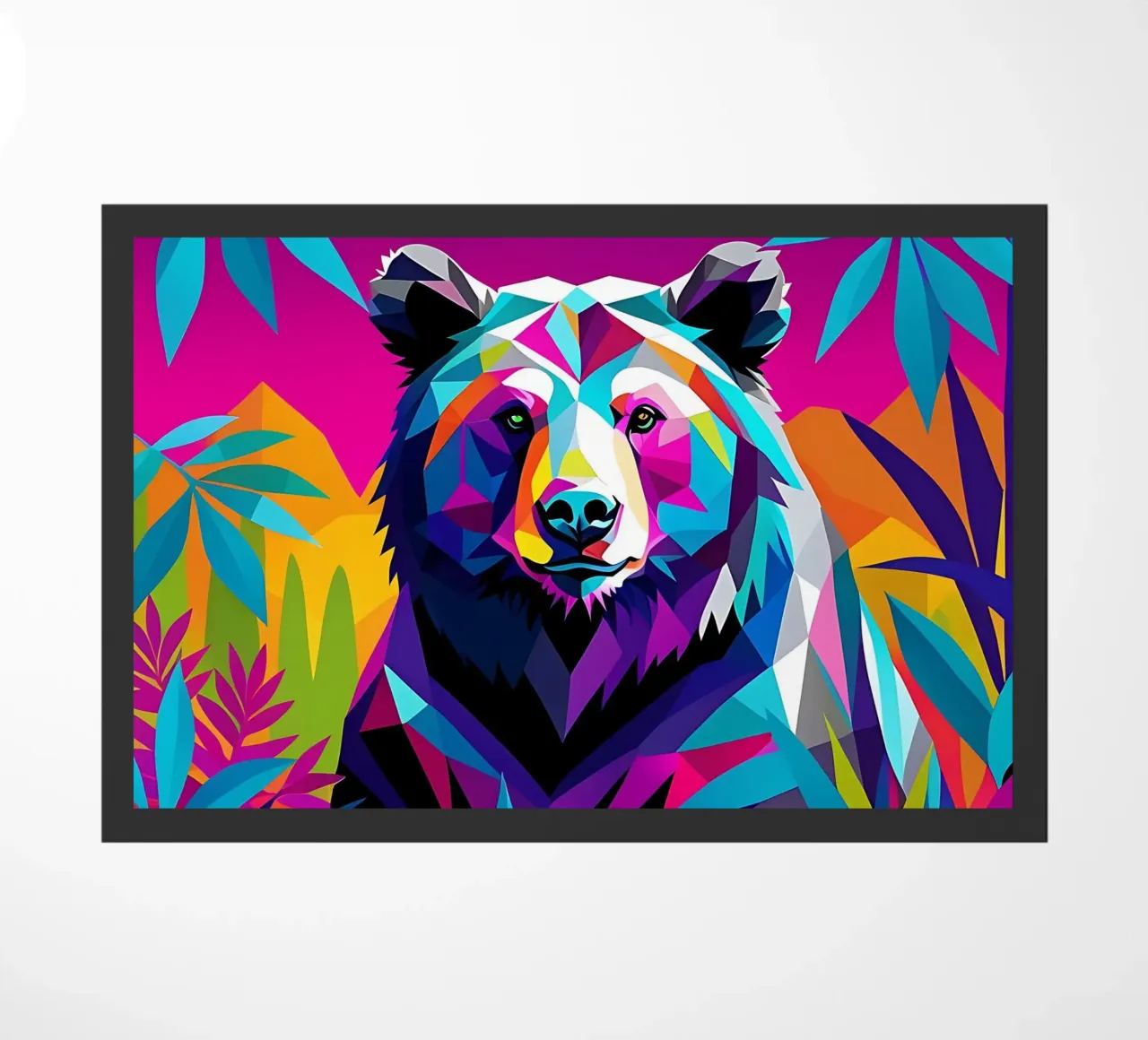 Bear_Style_E_1 doormat by Tierisch bunt by LK