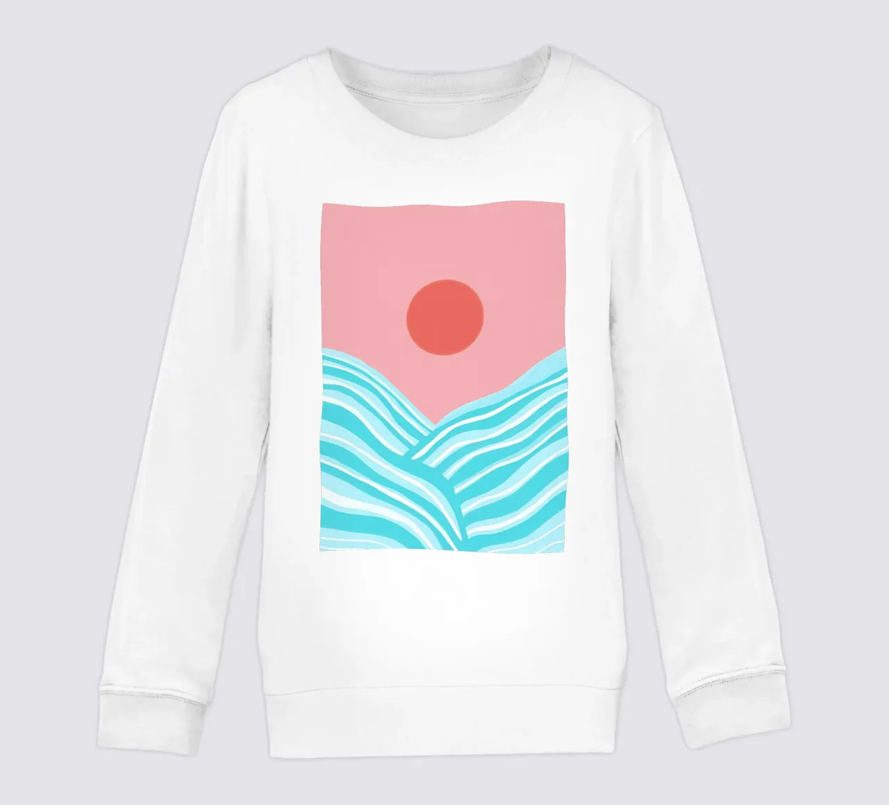 Oceano Sole Astratto 1 felpa bambino da James M Coyle