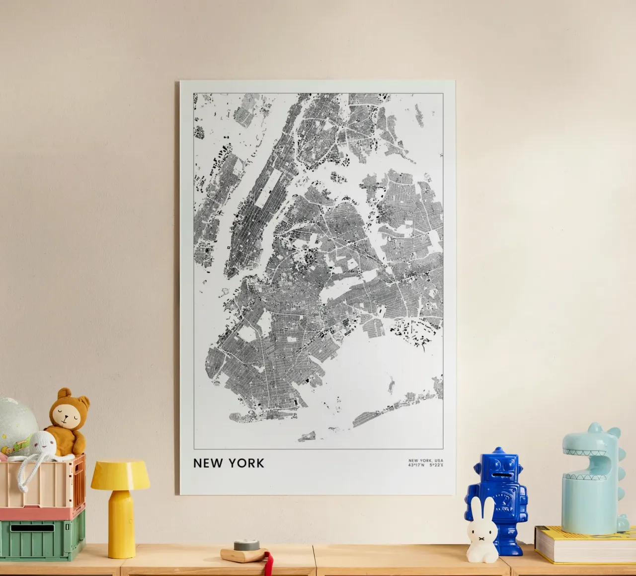 New York plexiglass da The Cartography Collection