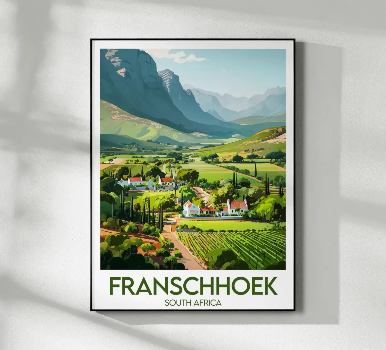 Affiche Franschhoek plexiglass da Frame the World