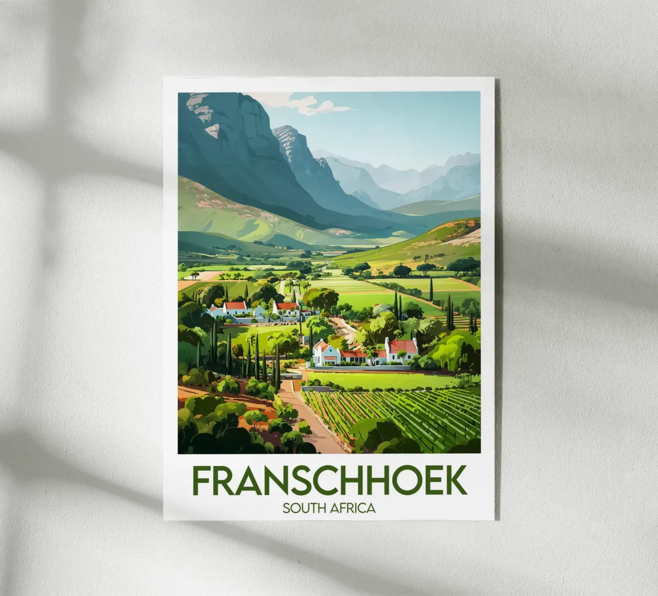 Affiche Franschhoek plexiglass da Frame the World