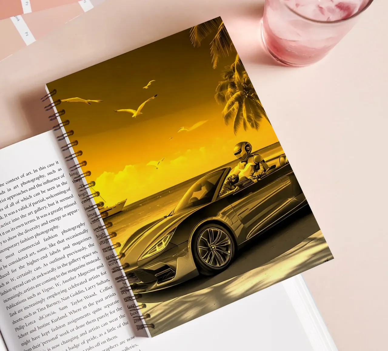 ROBOT AU VOLANT. Doré. spiral notebook by Thierry vobmann photography