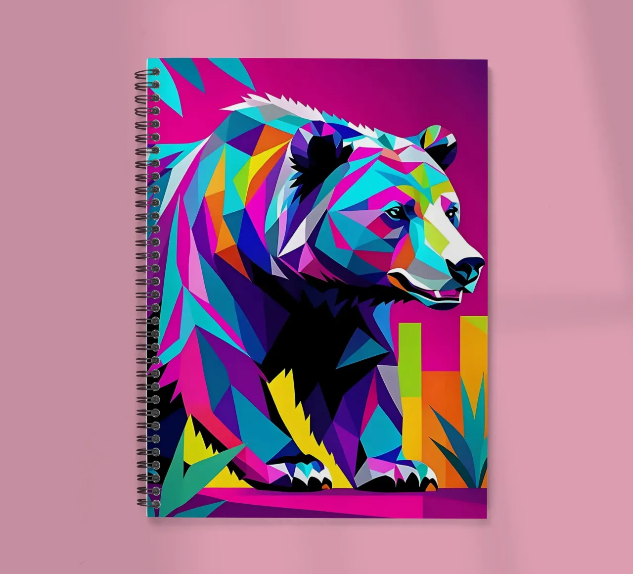 Bear_Style_E_2 spiral notebook by Tierisch bunt by LK