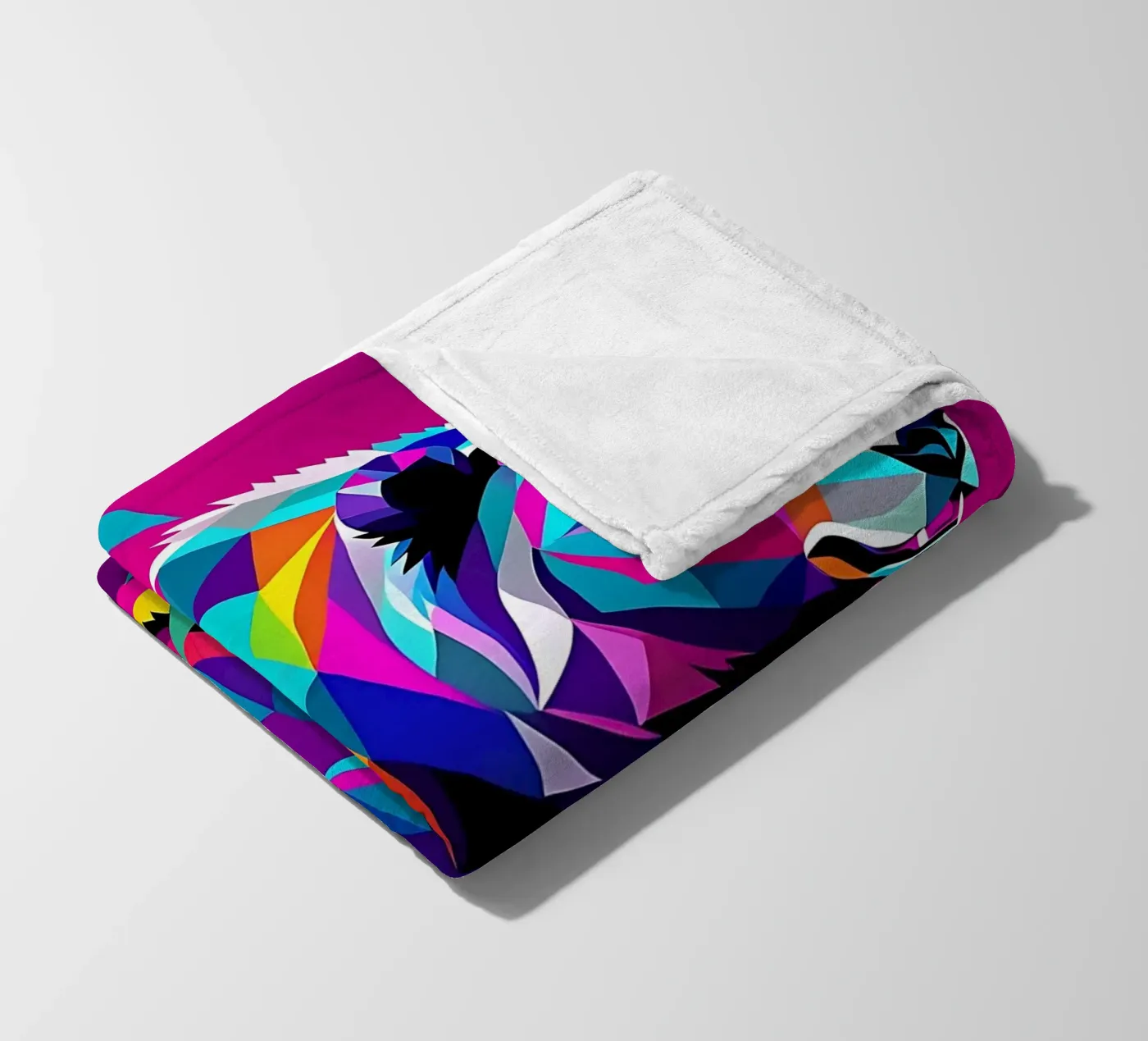 Bear_Style_E_2 fleece blanket by Tierisch bunt by LK