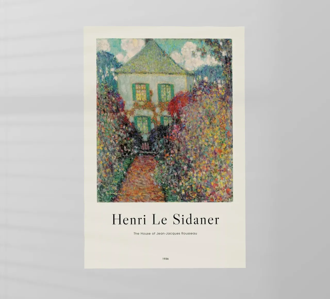 Le Sidaner - The House of Jean-Jacques Rousseau pellicola backlit da ARTOTHEK