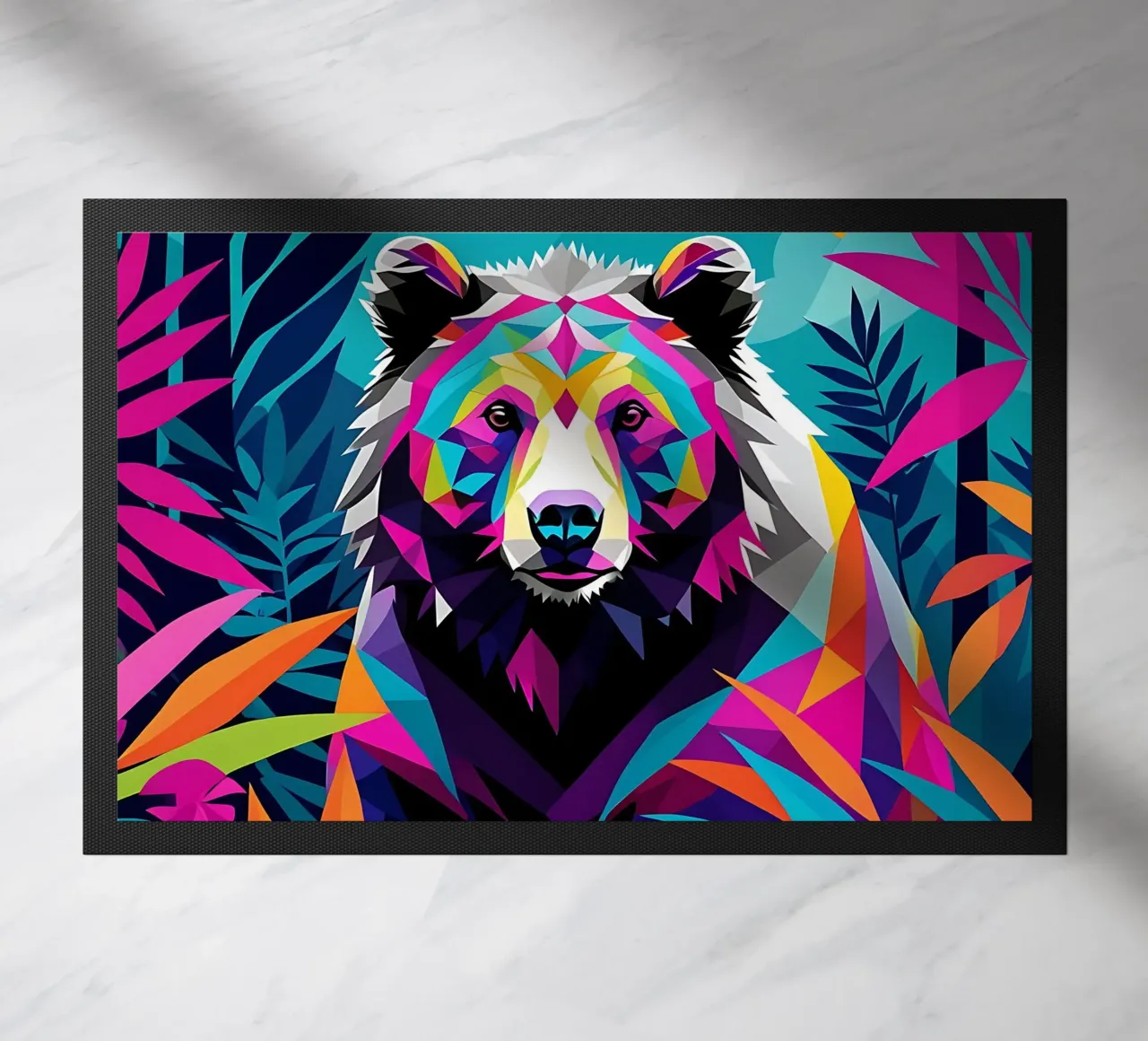 Bear_Style_E_3 doormat by Tierisch bunt by LK