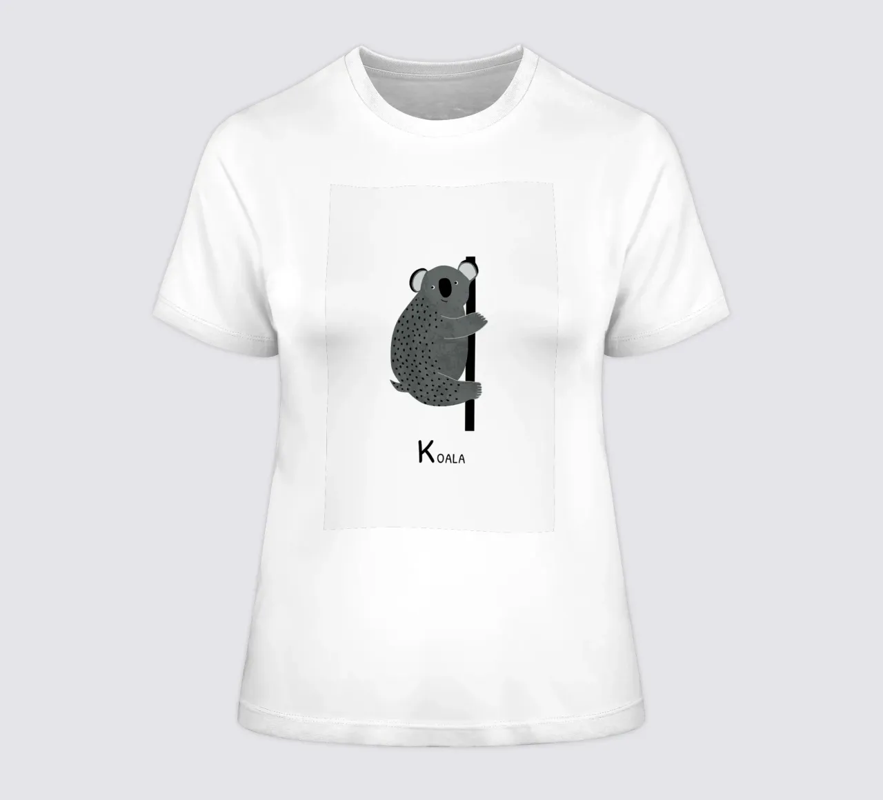 Koala women's fitted t-shirt by Little Flourishes