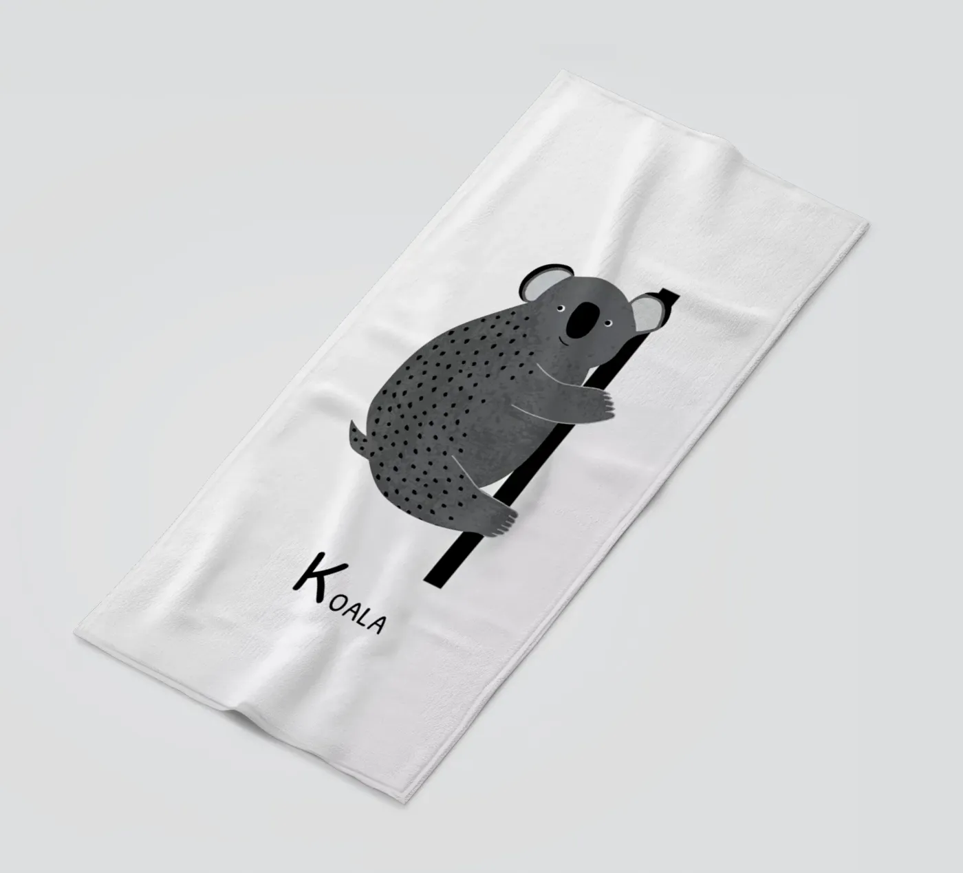 Koala beach towel by Little Flourishes