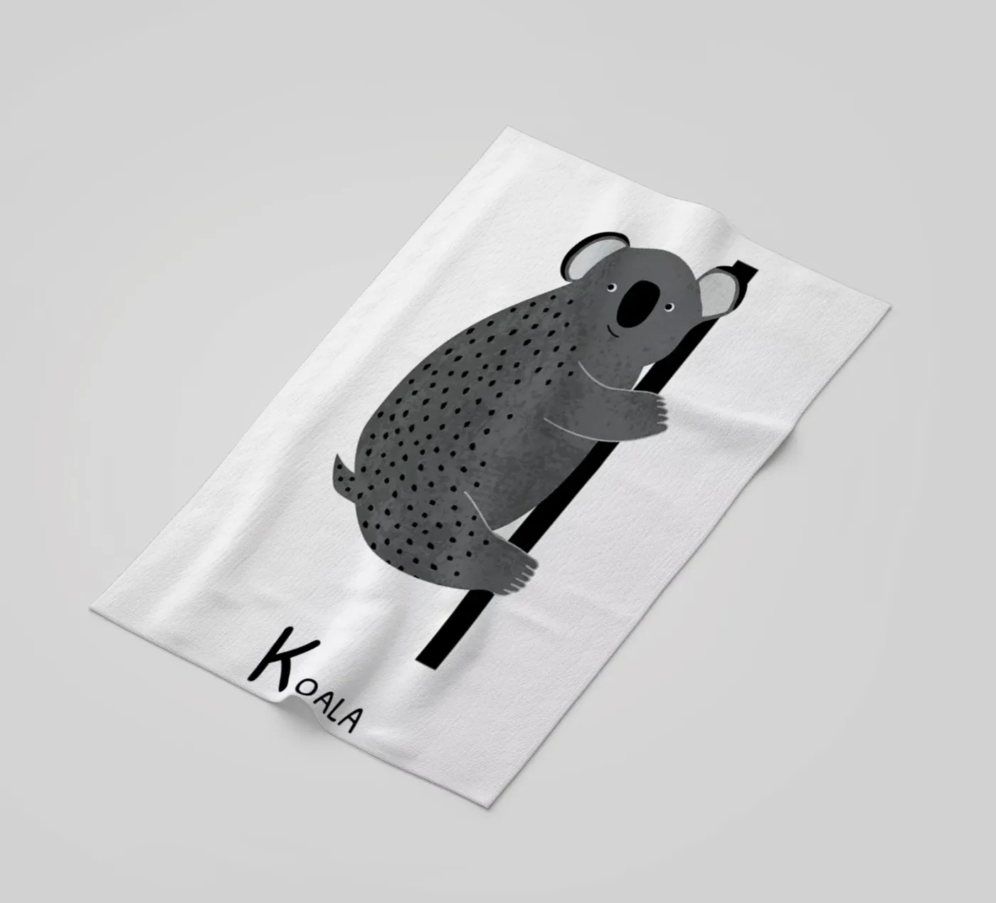 Koala beach towel by Little Flourishes