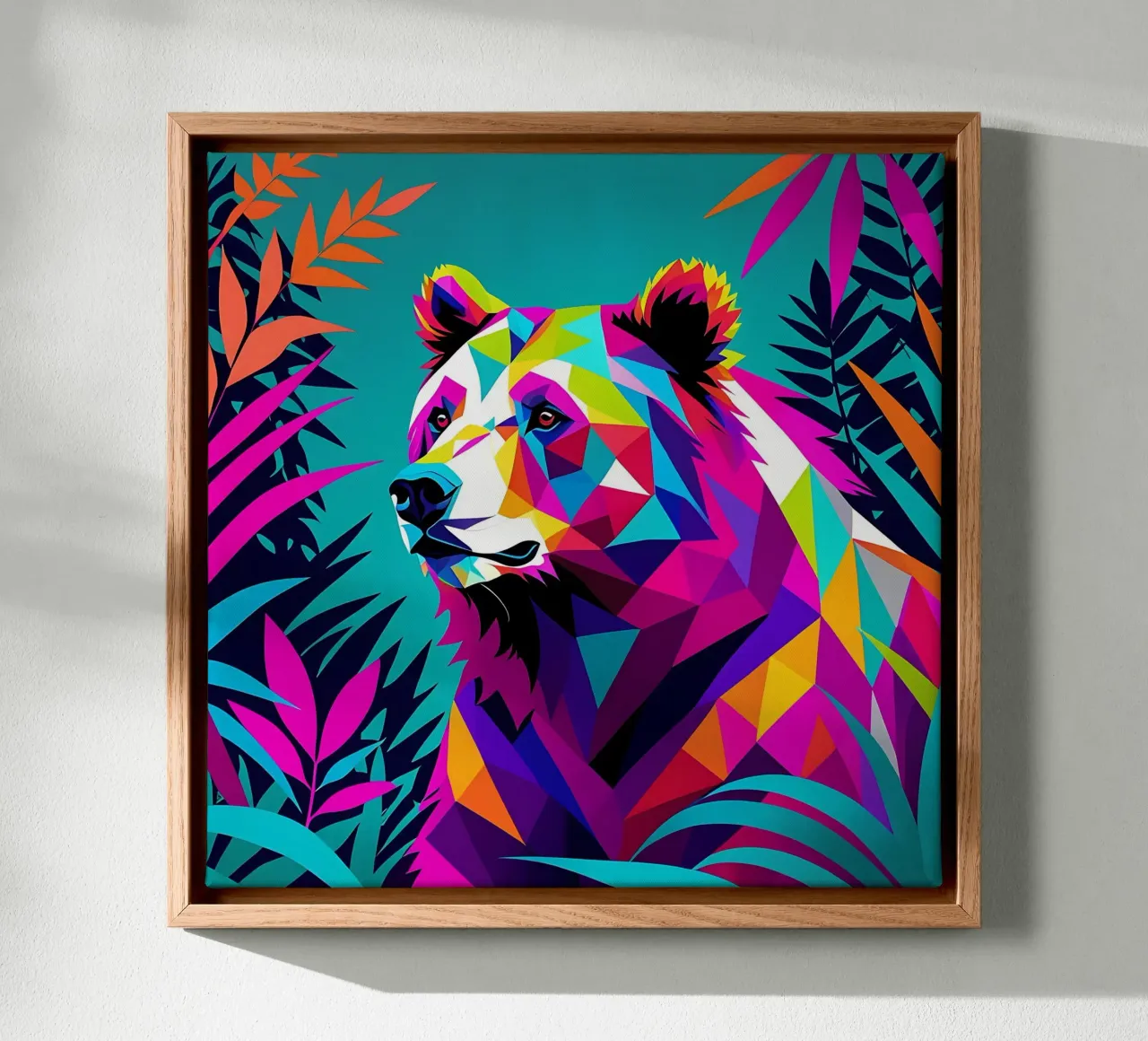 Orso_Stile_E_4 tela con Cornice a cassetta da Tierisch bunt by LK