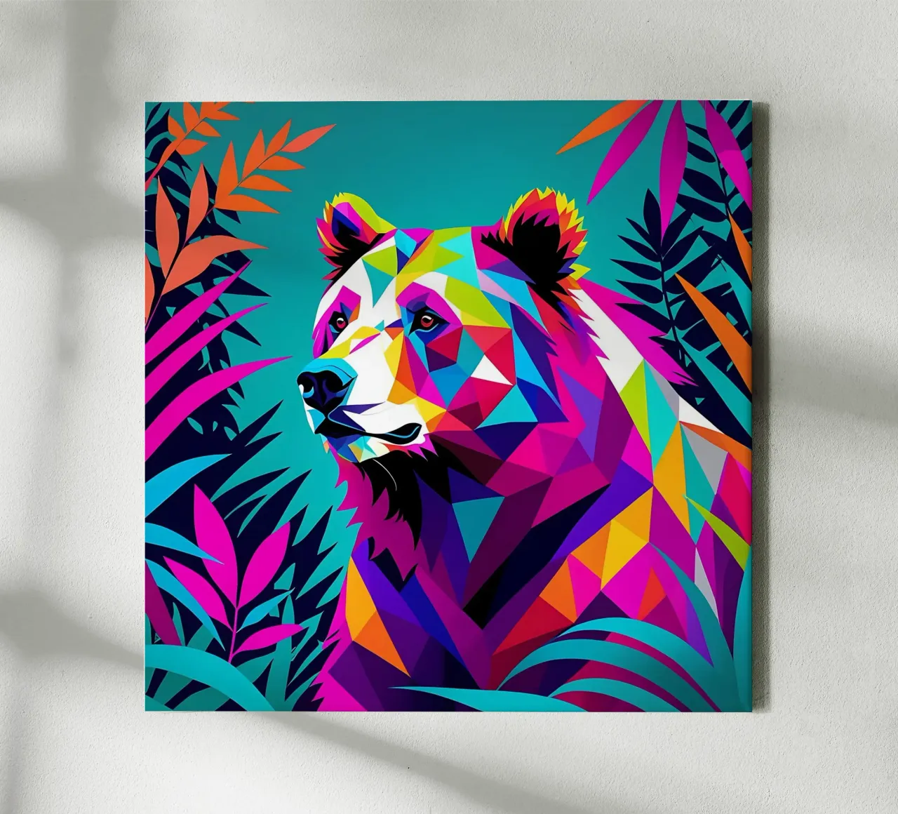 Orso_Stile_E_4 tela con Cornice a cassetta da Tierisch bunt by LK