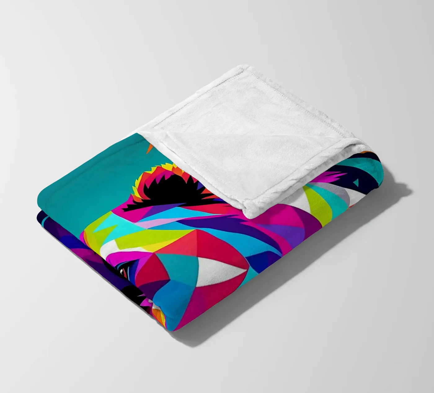 Bear_Style_E_4 fleece blanket by Tierisch bunt by LK