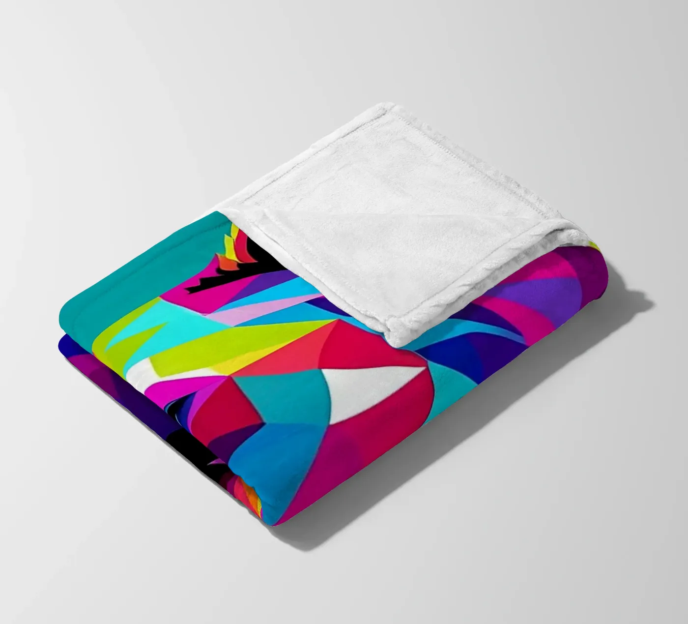 Bear_Style_E_4 fleece blanket by Tierisch bunt by LK