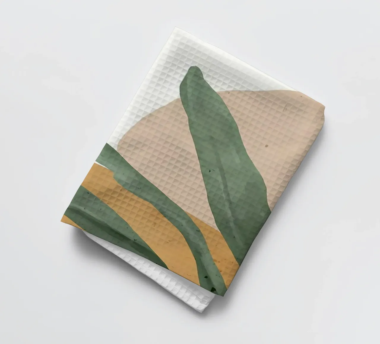 Art abstrait Feuilles tropicales 4 torchon de Rebecca Clark Wyrick
