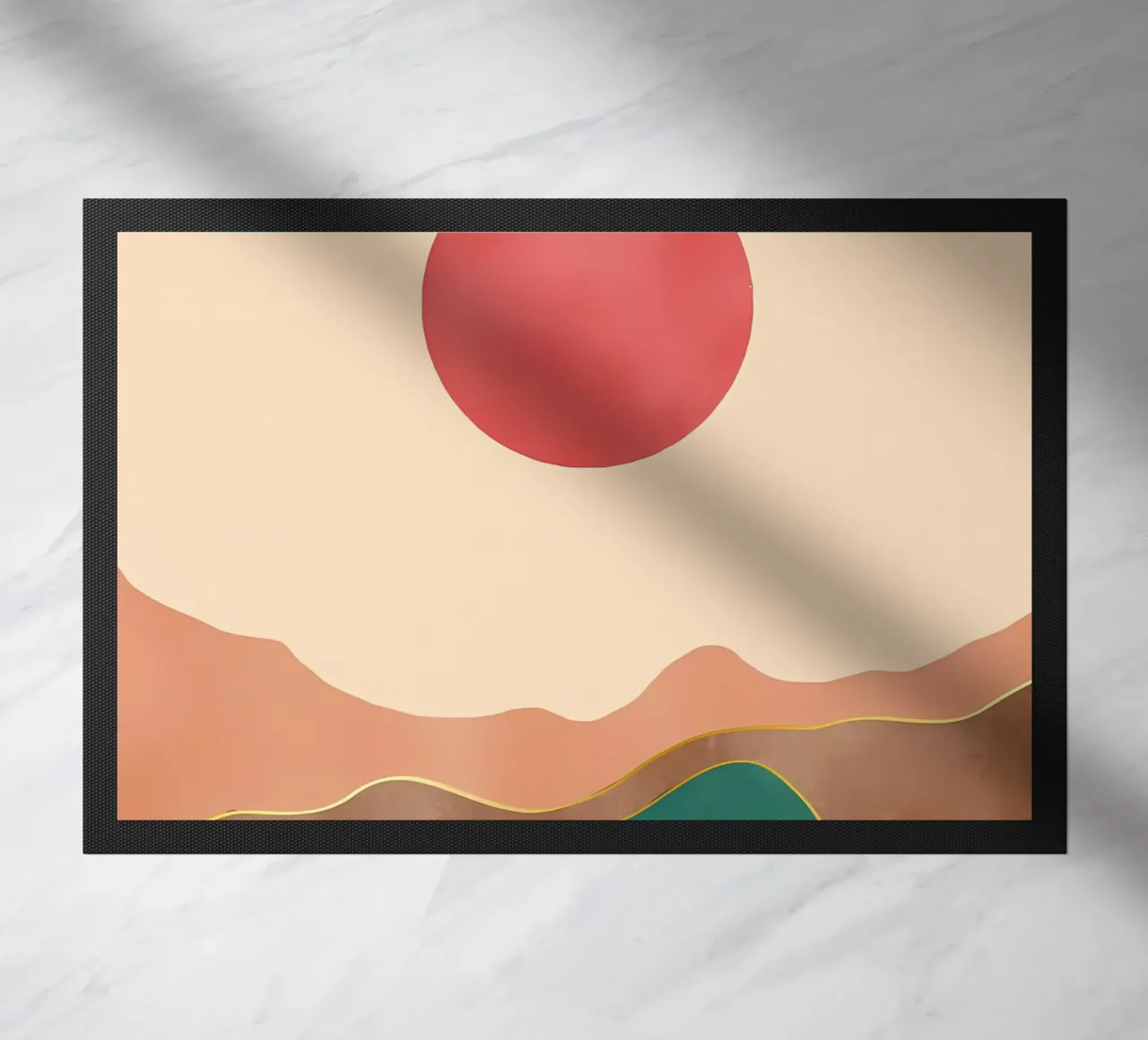ABSTRACT MOUNTAIN doormat by James M Coyle