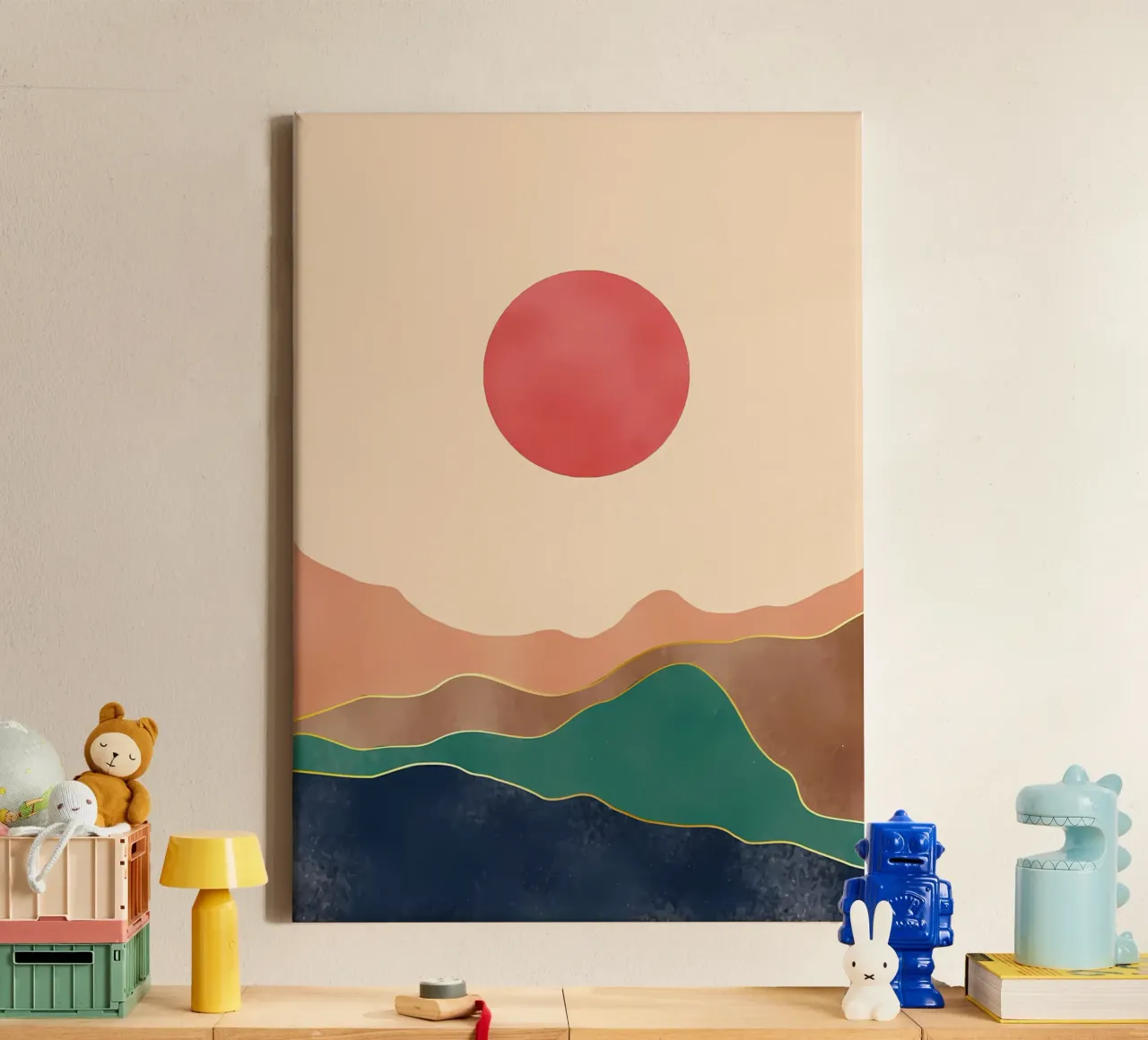 ABSTRACT MOUNTAIN canvas with Floater frame by James M Coyle