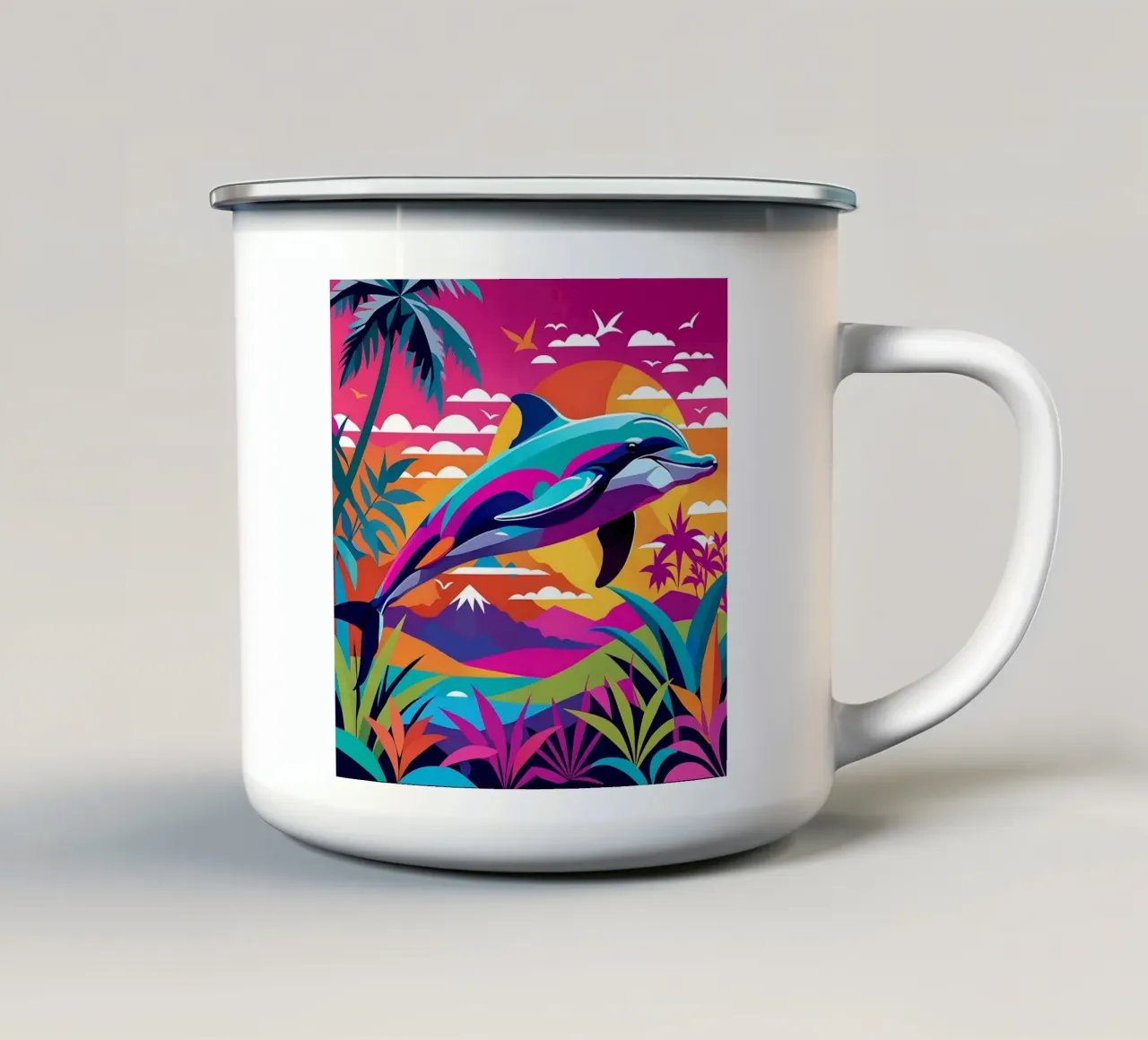 Stile_delfino_E_1 tazza in smalto da Tierisch bunt by LK