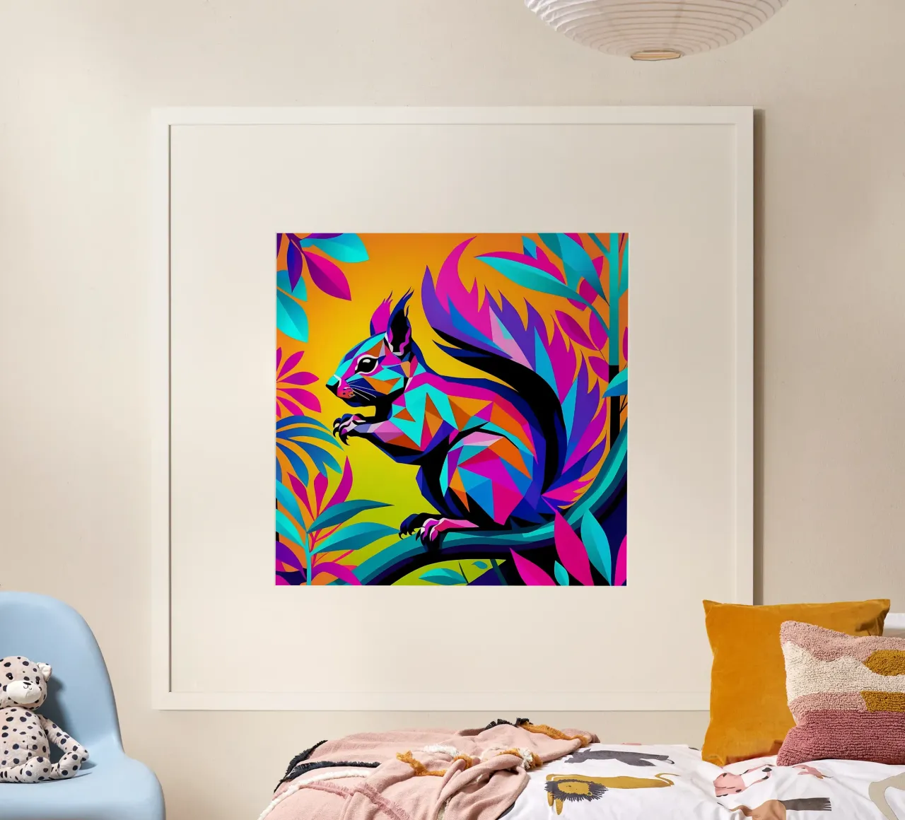 Eekhoorn_Stijl_E_1 poster van Tierisch bunt by LK