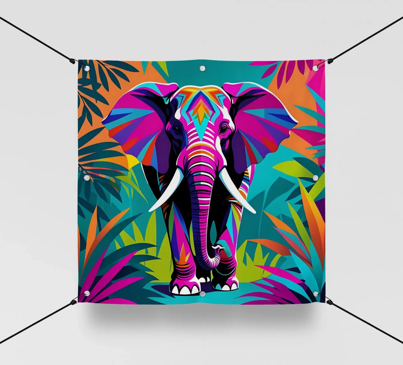 Elefante_Stile_E_1 telo in pvc da Tierisch bunt by LK