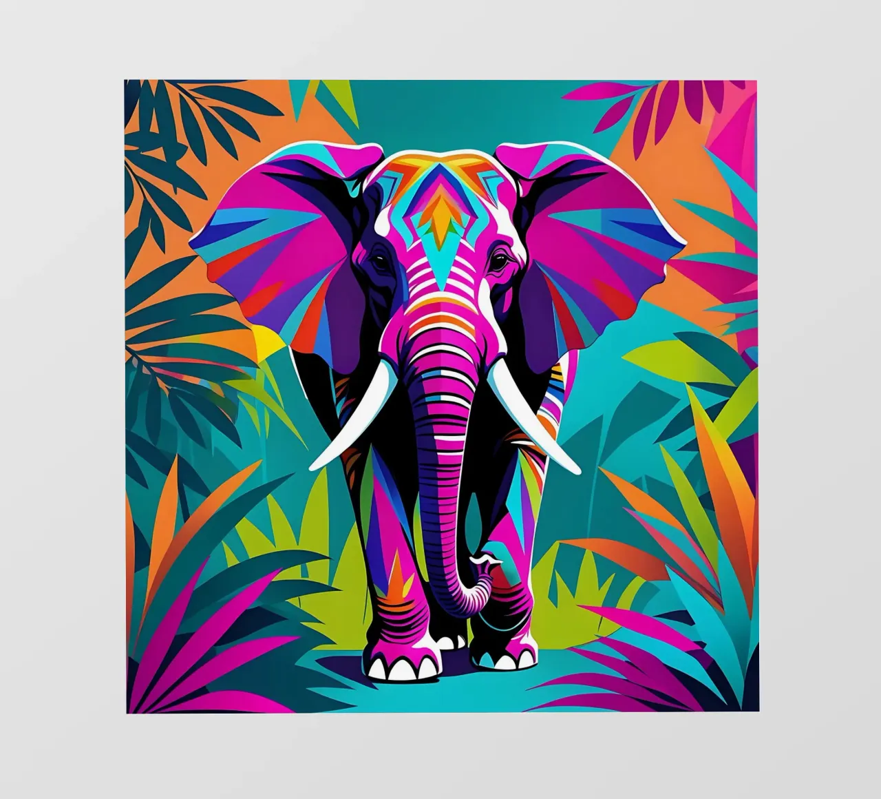 Elefante_Stile_E_1 telo in pvc da Tierisch bunt by LK