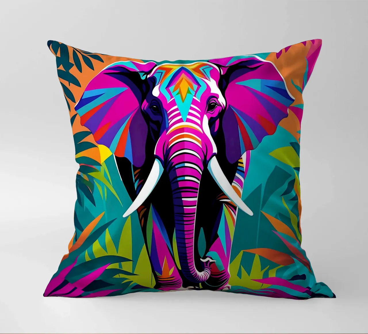 Elefante_Stile_E_1 cuscino da Tierisch bunt by LK