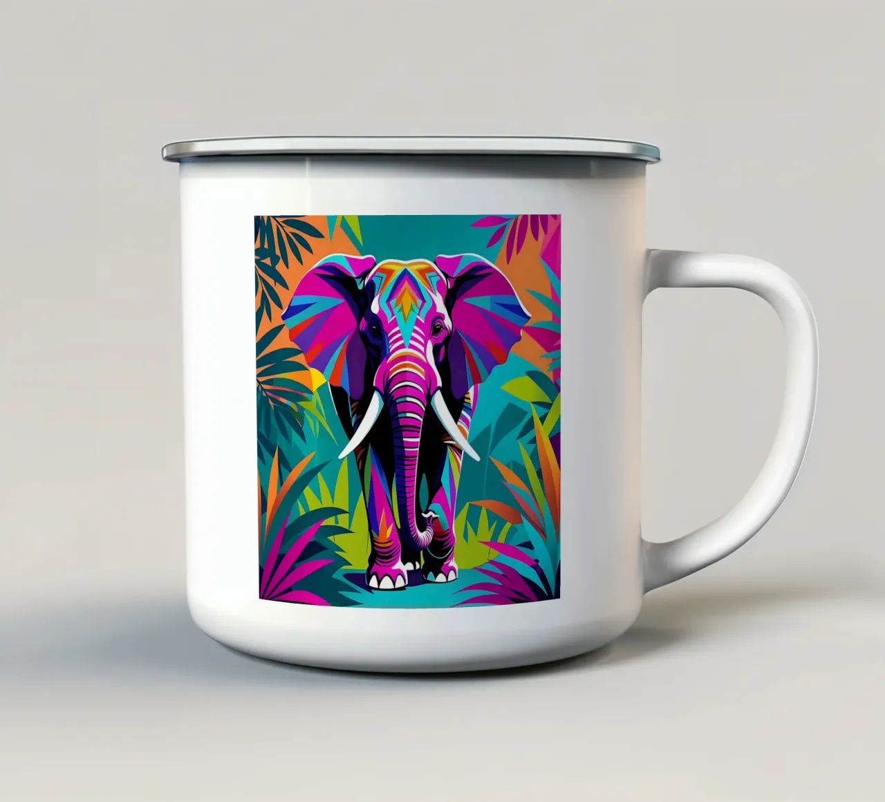 Elefante_Stile_E_1 tazza in smalto da Tierisch bunt by LK