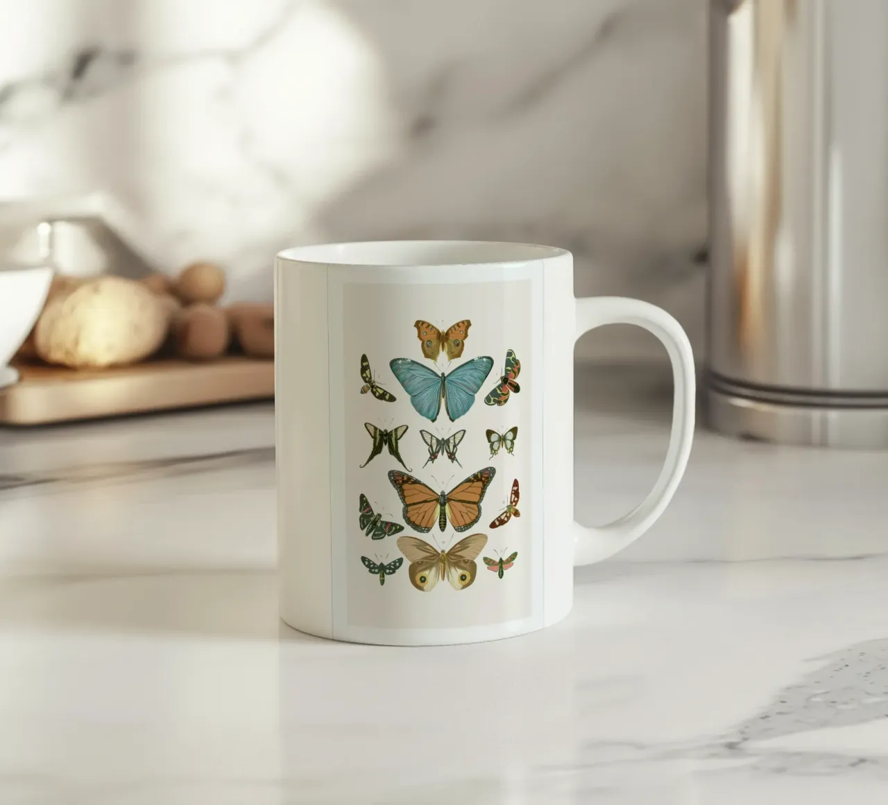 Butterflies tazza in ceramica da Flora & Fauna