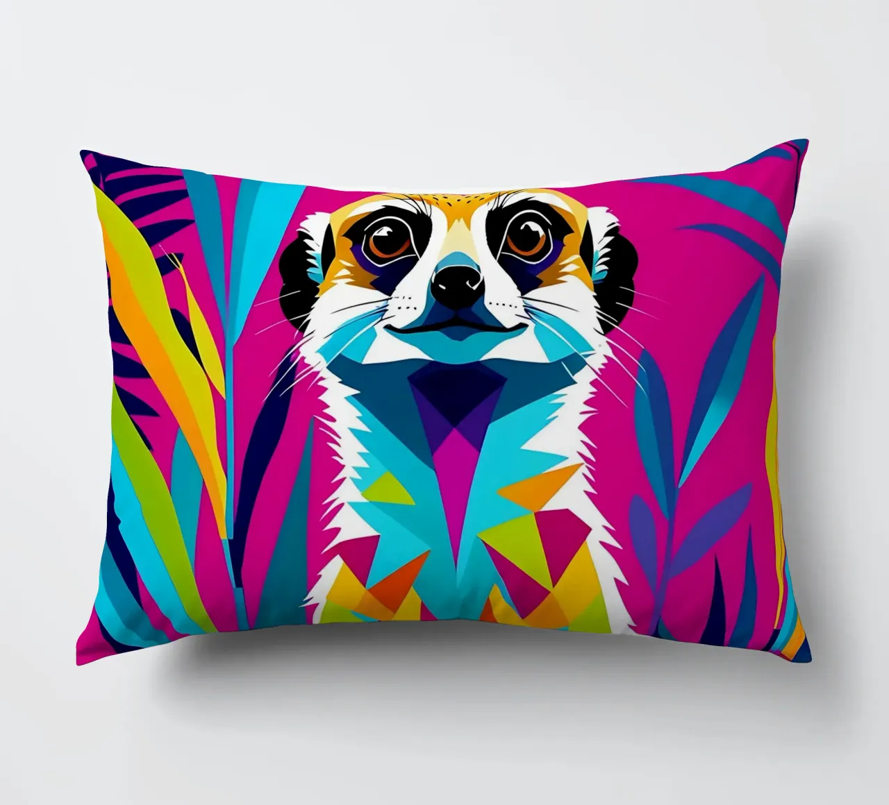 Meerkat_style_E_1 cuscino da Tierisch bunt by LK