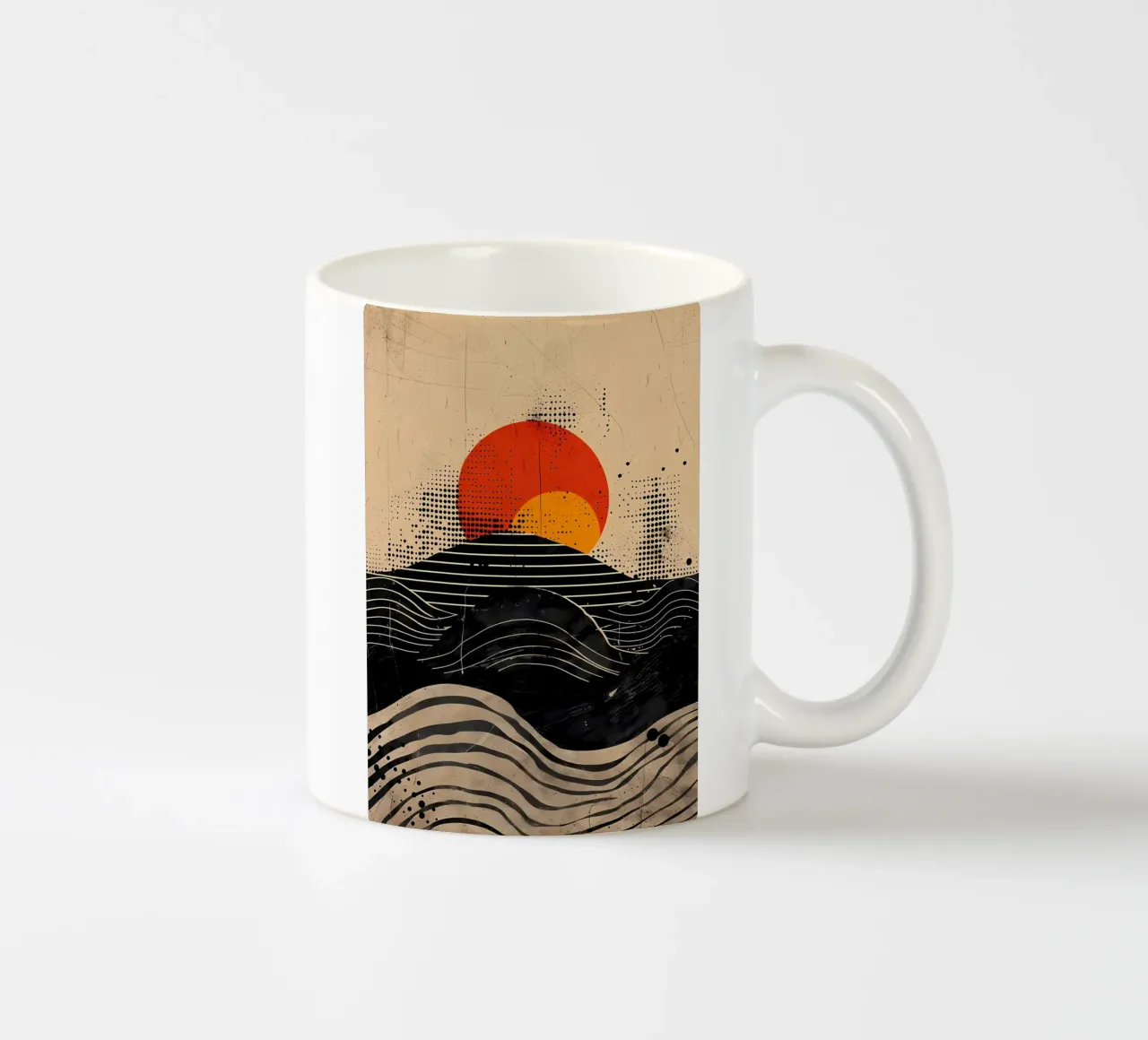 Mare del tramonto lunare tazza in ceramica da James M Coyle