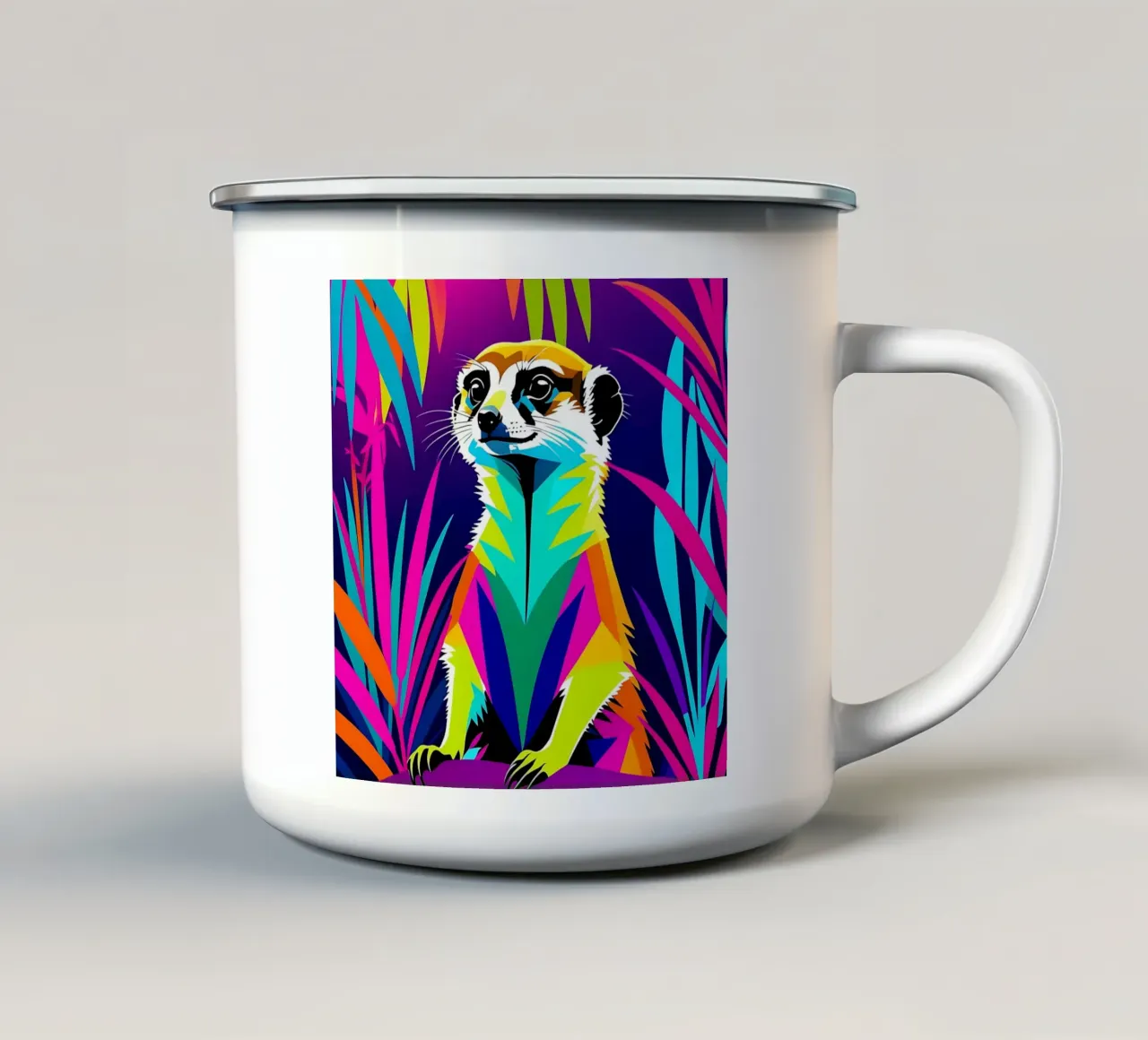 Meerkat_style_E_2 tazza in smalto da Tierisch bunt by LK
