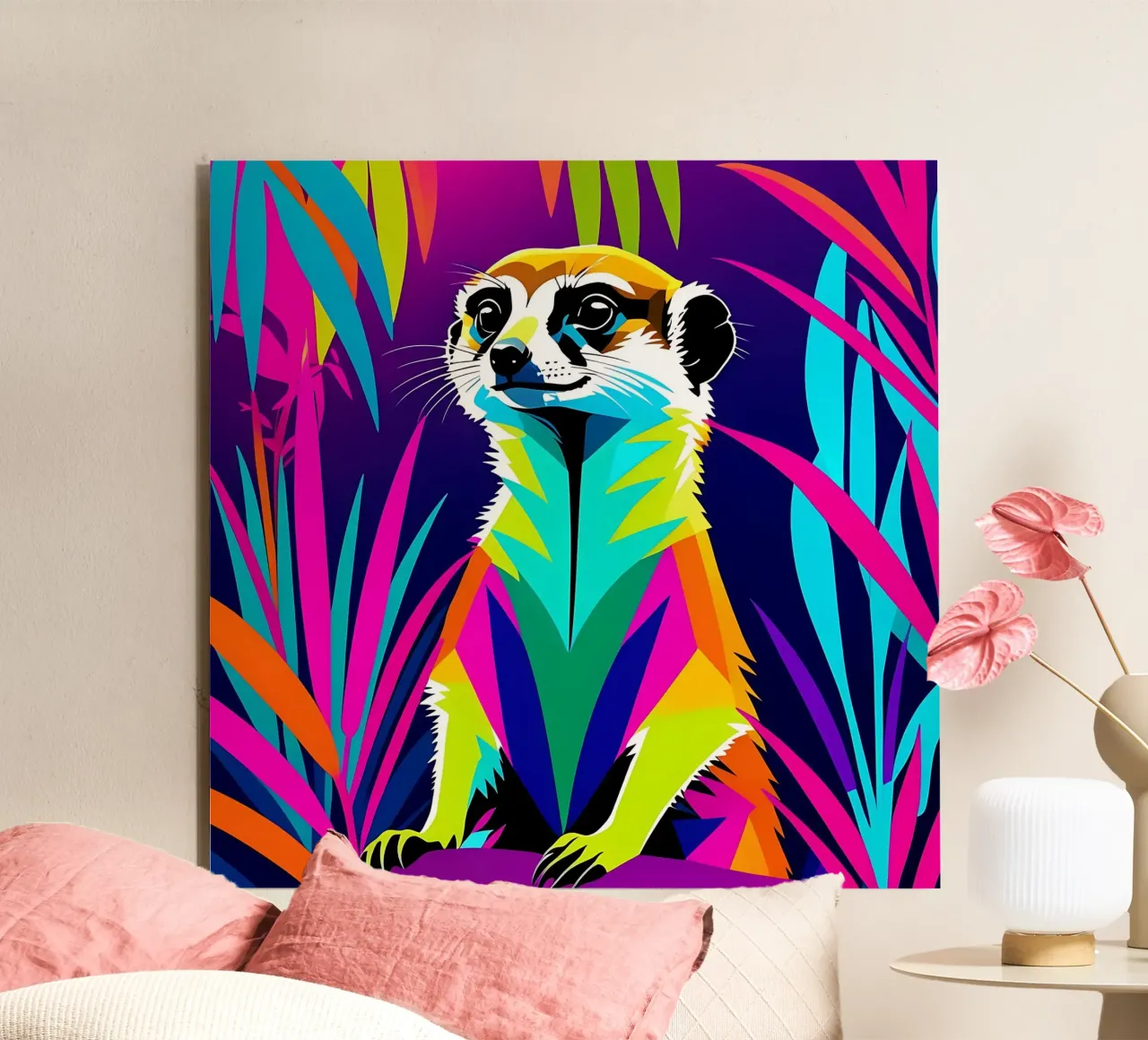 Meerkat_style_E_2 alluminio dibond da Tierisch bunt by LK