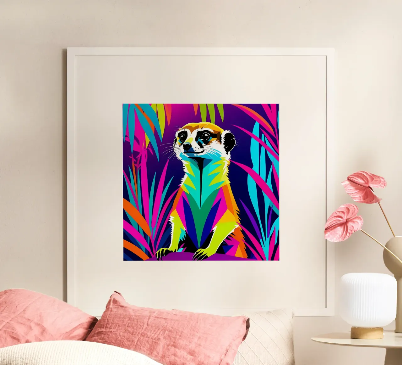 Meerkat_style_E_2 carta hahnemühle da Tierisch bunt by LK