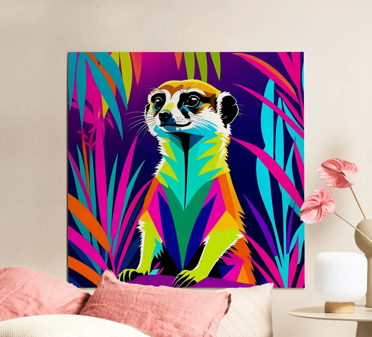 Meerkat_style_E_2 poster da Tierisch bunt by LK