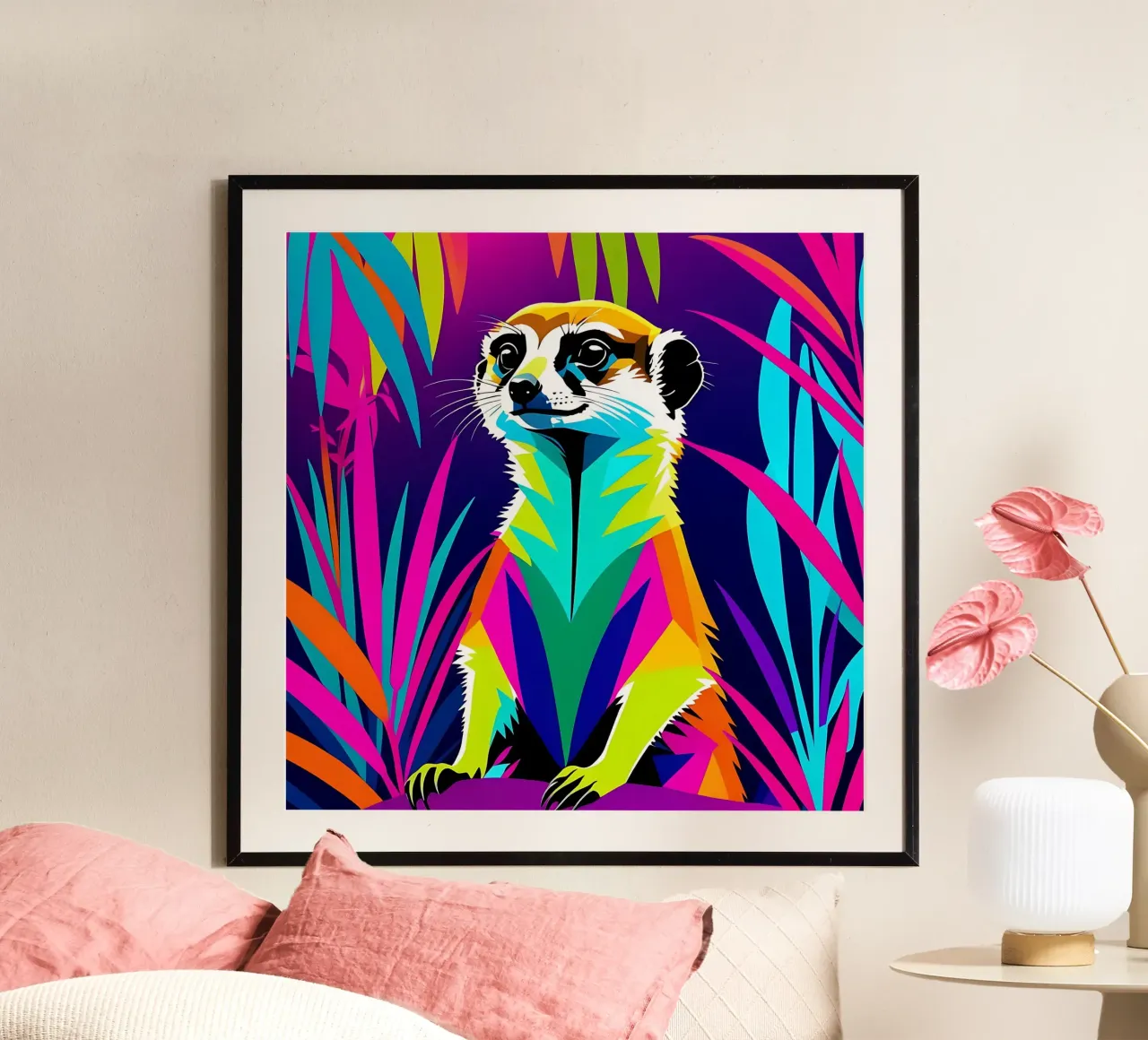 Meerkat_style_E_2 poster da Tierisch bunt by LK