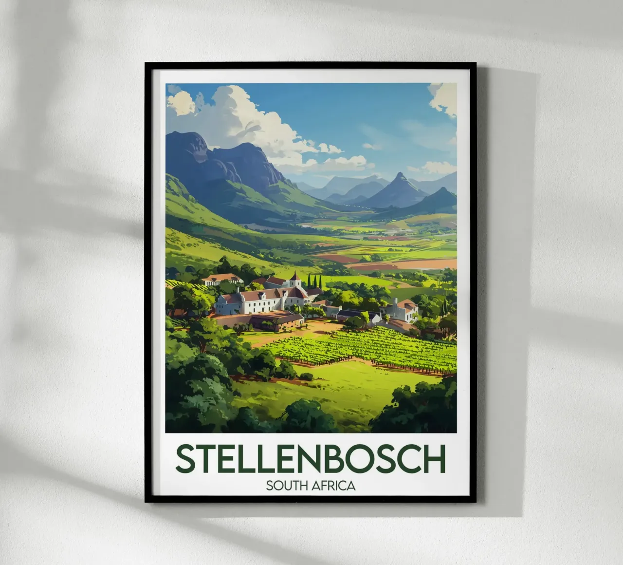 Poster Stellenbosch South Africa poster by Frame the World