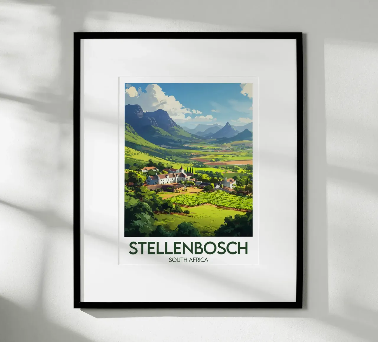 Poster Stellenbosch South Africa poster by Frame the World