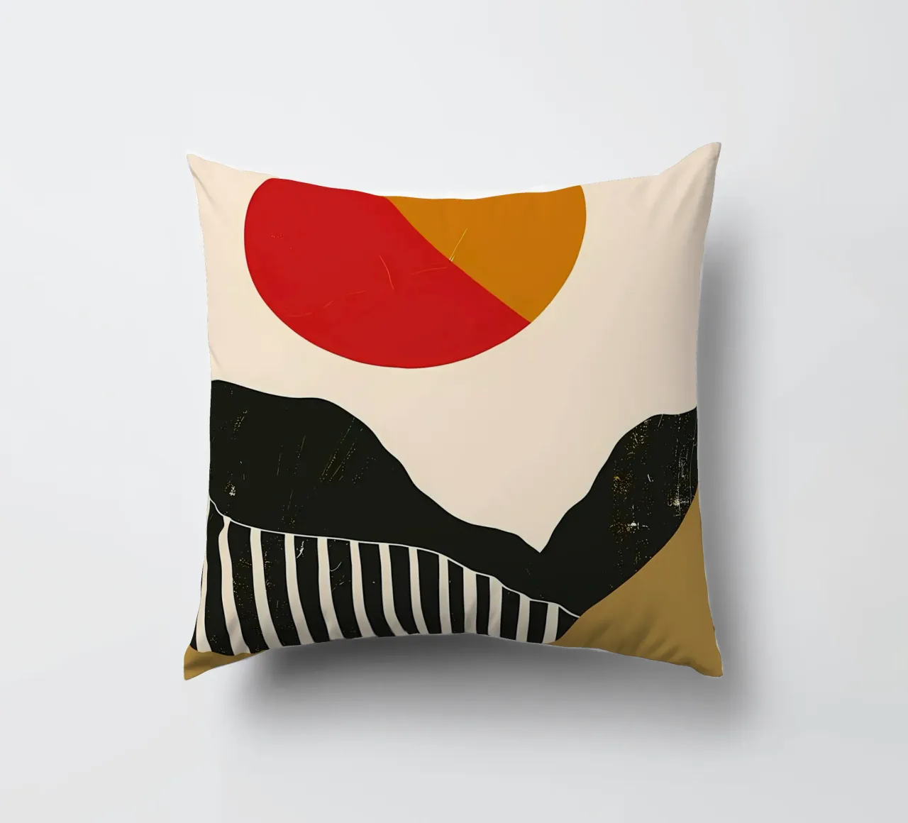 Paesaggio minimalista retrò cuscino da James M Coyle