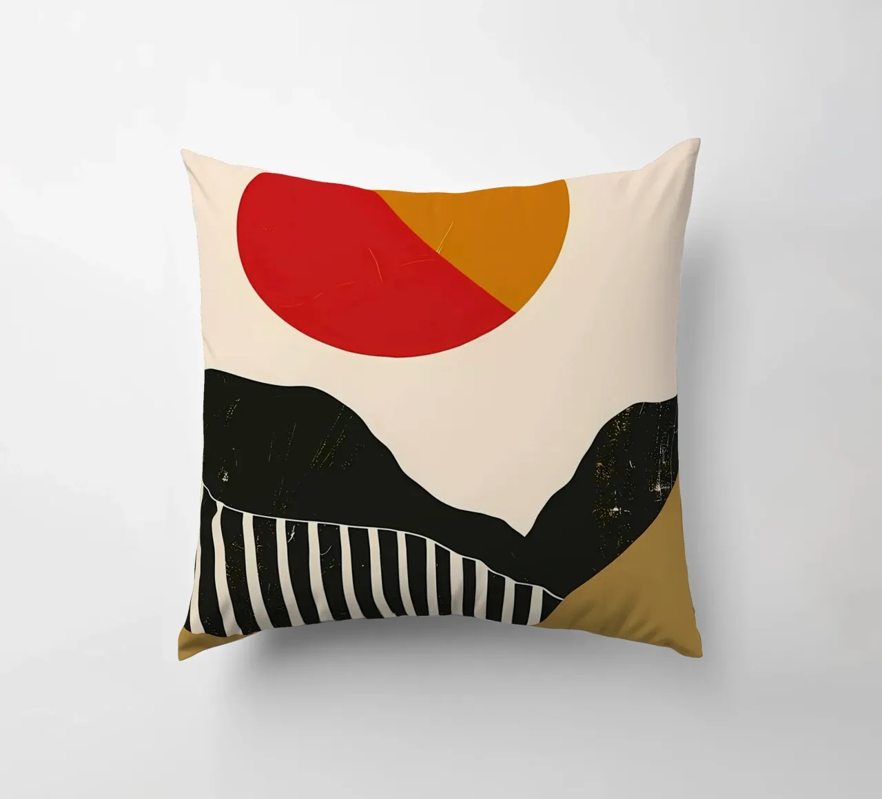 Paesaggio minimalista retrò cuscino da James M Coyle