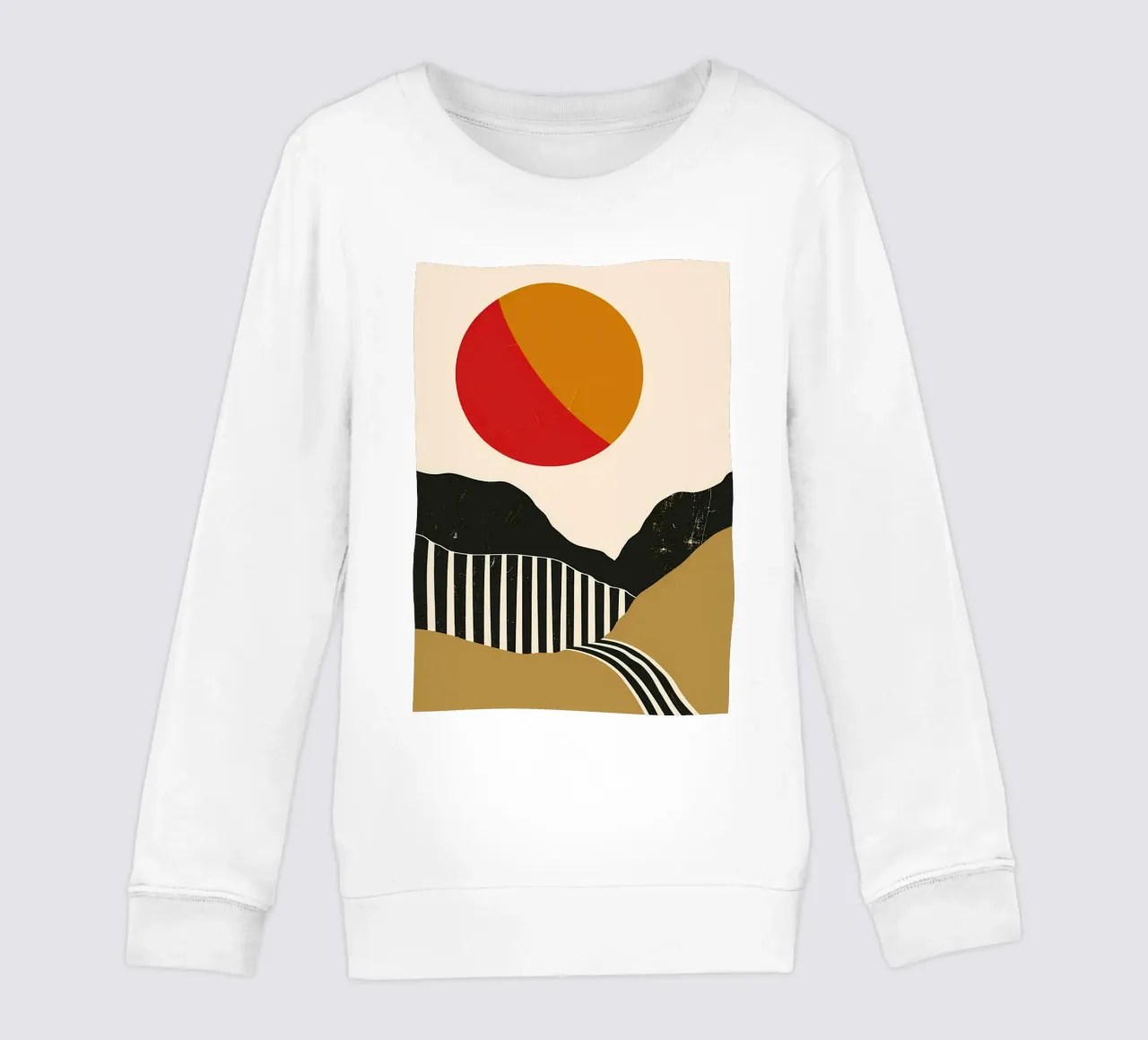 Paesaggio minimalista retrò felpa bambino da James M Coyle