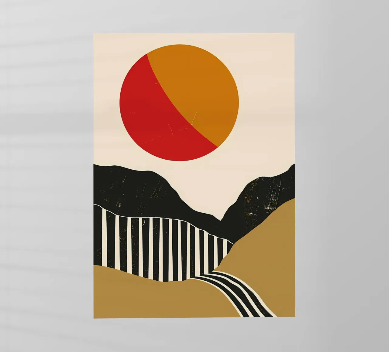 Paesaggio minimalista retrò pellicola backlit da James M Coyle