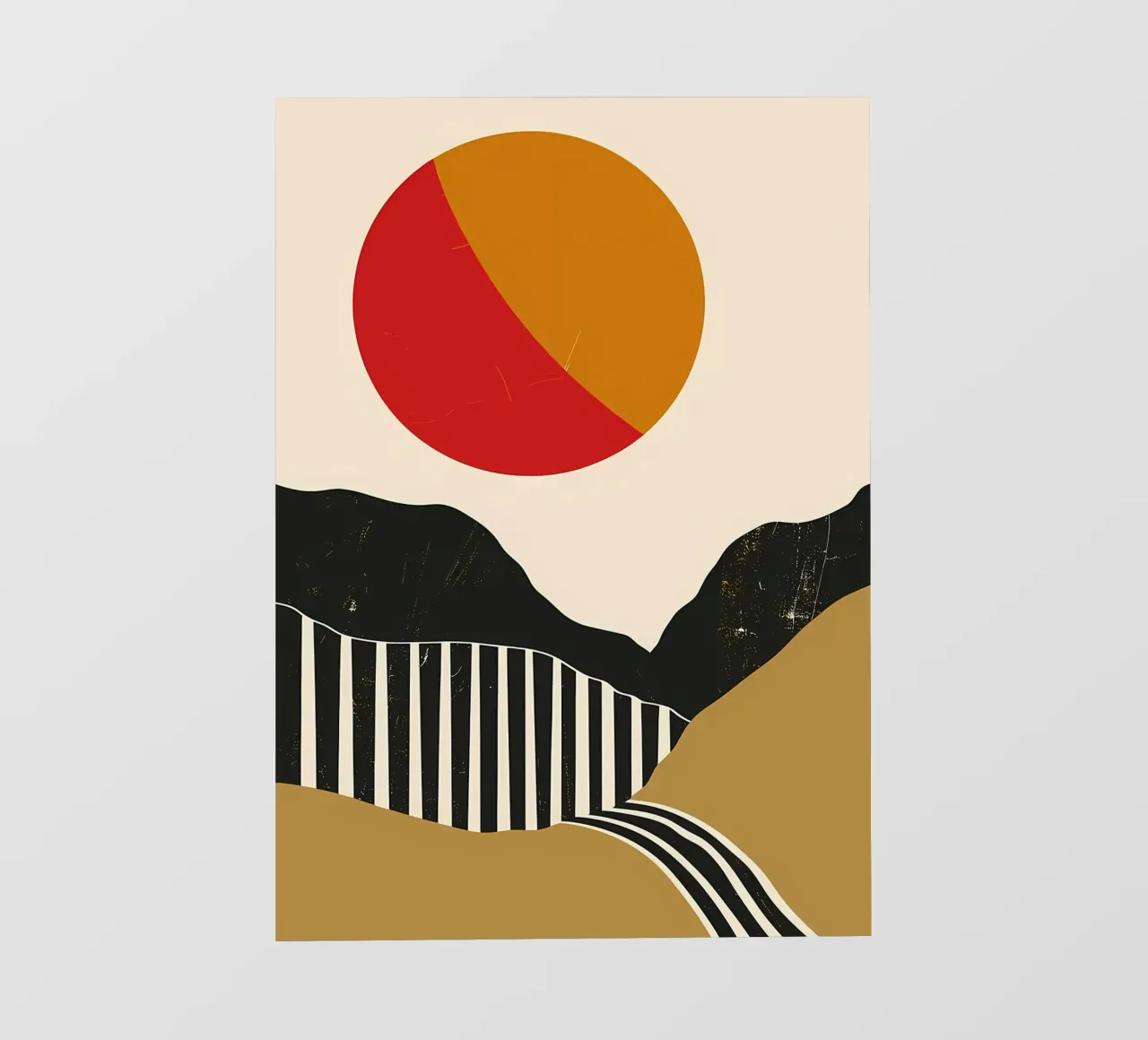 Paesaggio minimalista retrò pellicola backlit da James M Coyle
