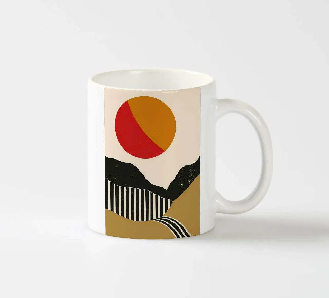 Paesaggio minimalista retrò tazza in ceramica da James M Coyle