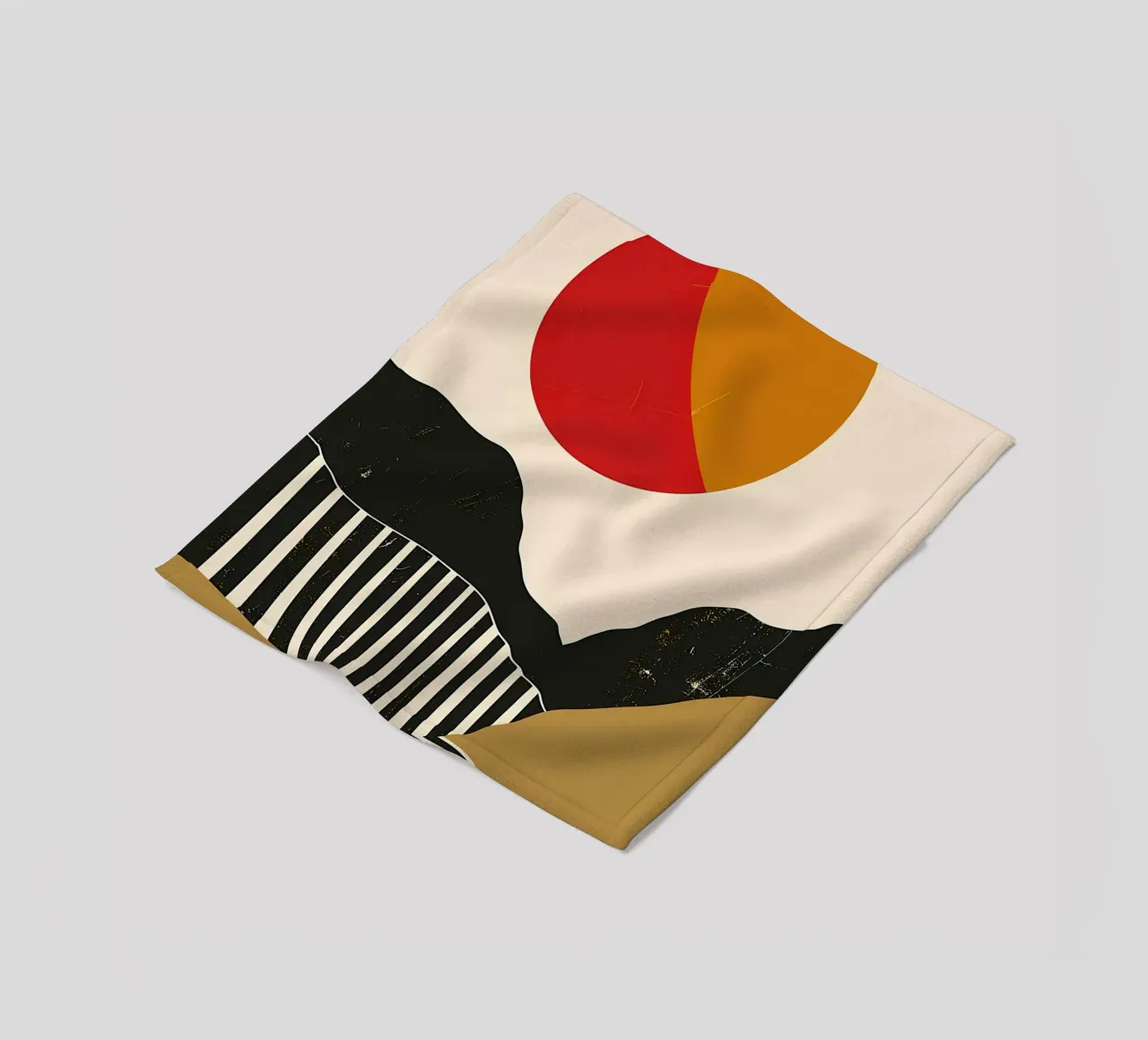 Paesaggio minimalista retrò coperta in pile da James M Coyle