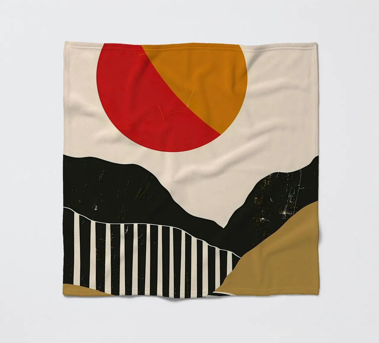 Paesaggio minimalista retrò coperta in pile da James M Coyle