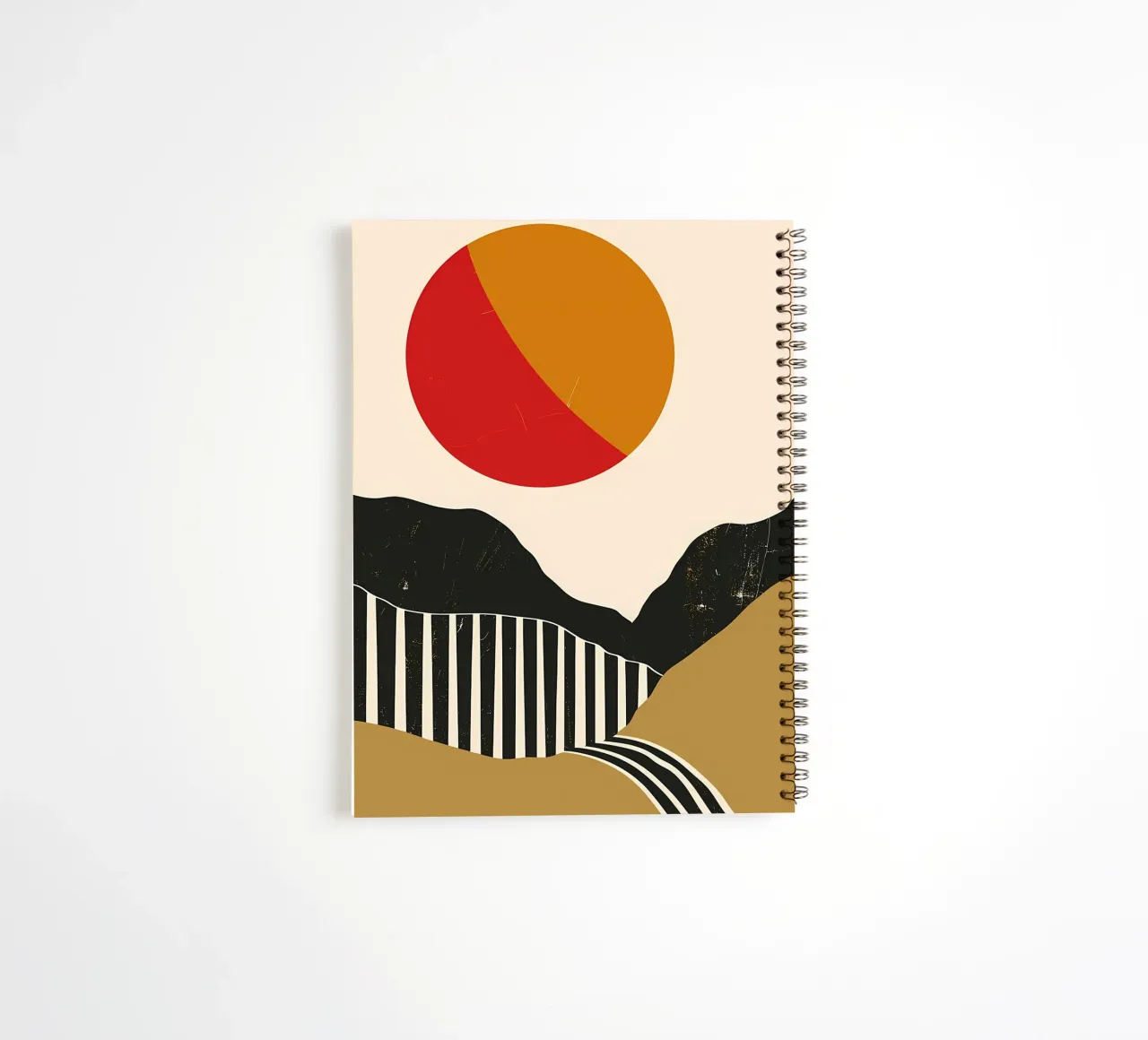 Minimalist Landscape Retro spiral notebook by James M Coyle