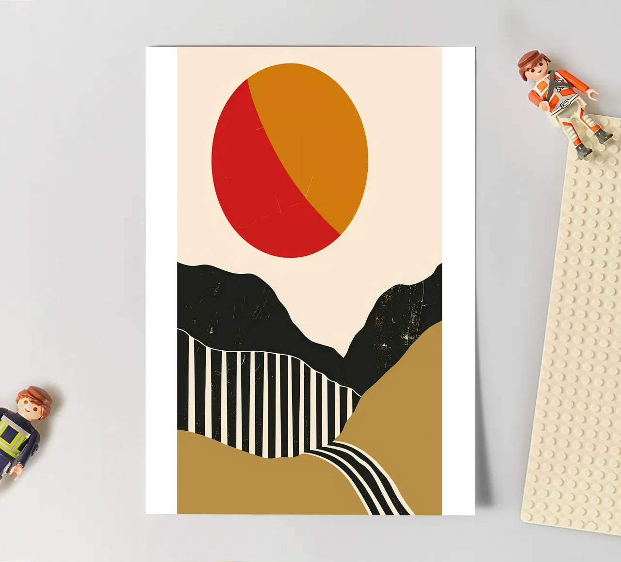 Minimalist Landscape Retro sticker sheet by James M Coyle