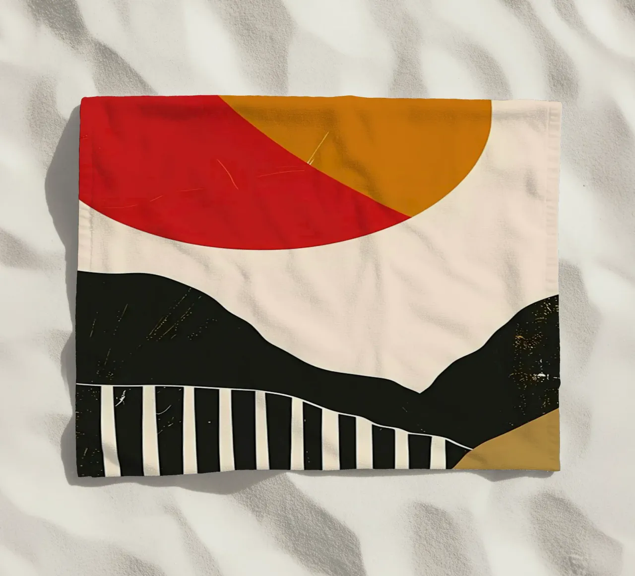 Paesaggio minimalista retrò telo mare da James M Coyle