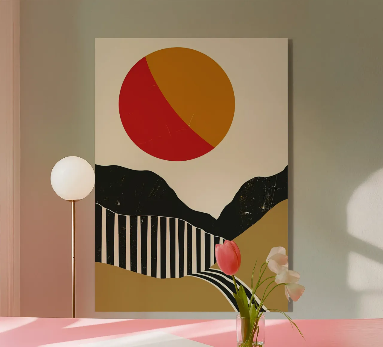 Paesaggio minimalista retrò plexiglass da James M Coyle