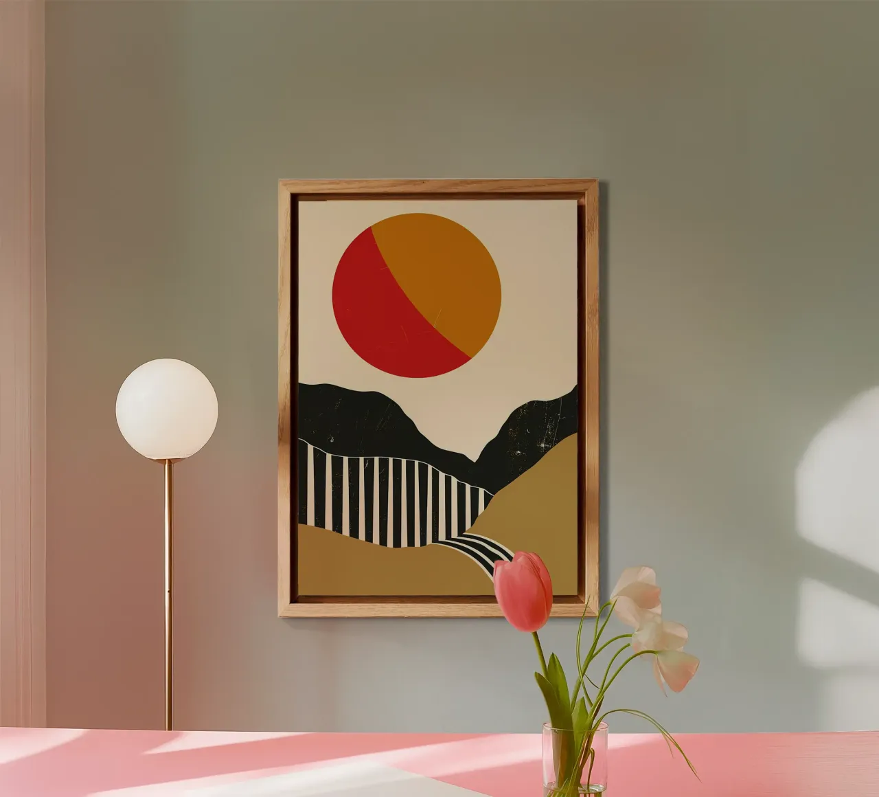 Paesaggio minimalista retrò alluminio dibond da James M Coyle