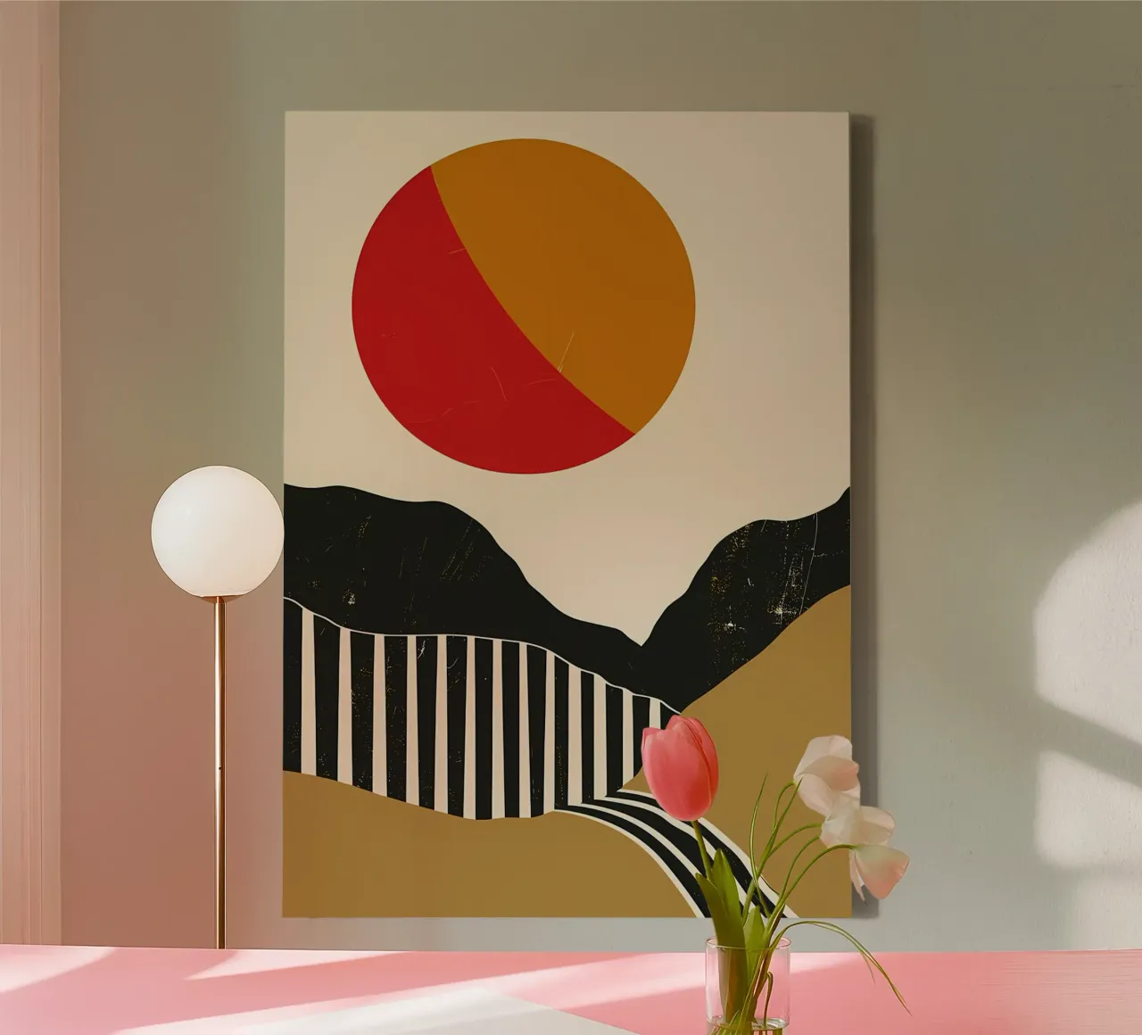 Paesaggio minimalista retrò tela da James M Coyle